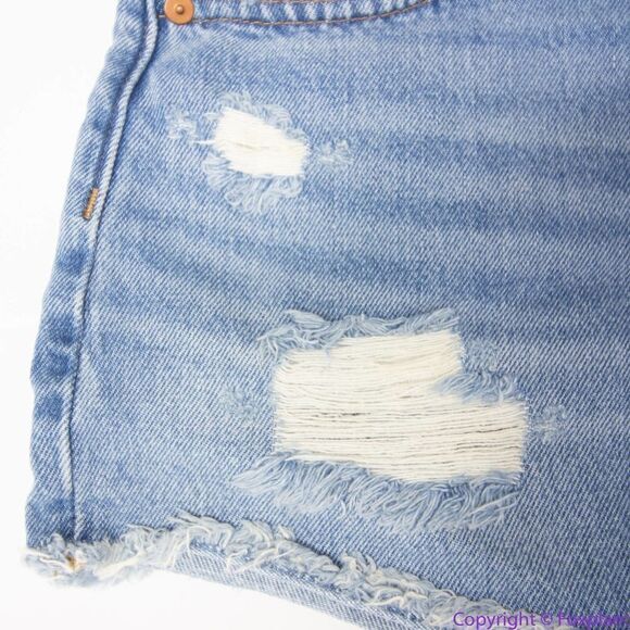 NEW Madewell Relaxed Denim Shorts in Homecrest Wash: Ripped Edition, 24 - Picture 6 of 14